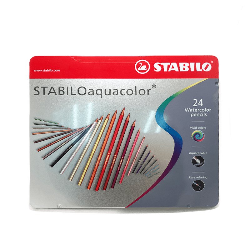 STABILO AQUACOLOR KLEURPOTLODEN 24 ST