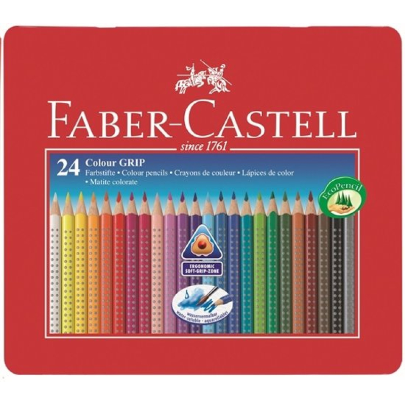 FABER CASTELL GRIP KLEURPOTLODEN 24 ST
