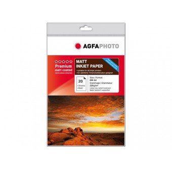 AGFAPHOTO FOTOPAPIER A4 220GR 20 VEL (AP22020A4MDUO)