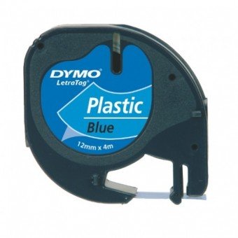 DYMO LETRATAG TAPE PLASTIC BLAUW