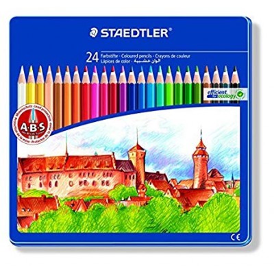 STAEDTLER KLEURPOTLODEN 24ST